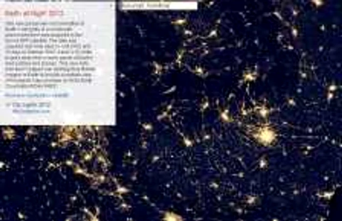 Oraşul Bucureşti este cel mai luminos punct de pe harta nocturnă a României. FOTO Adevărul