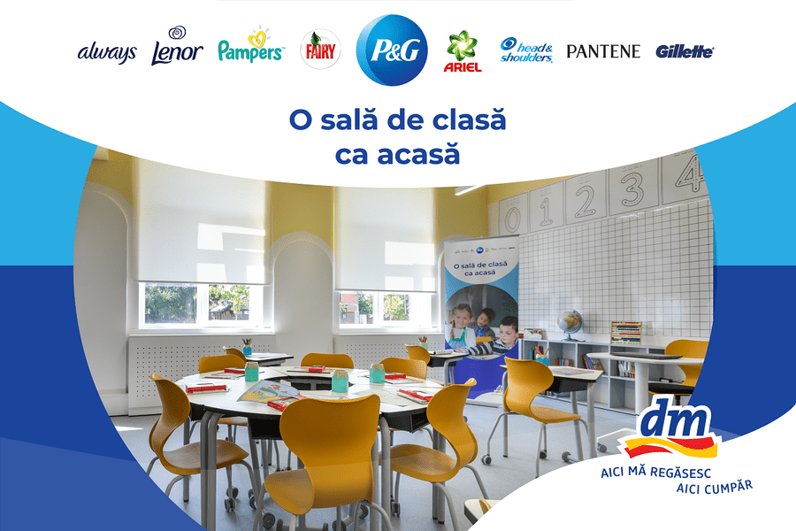 P&G în parteneriat cu dm România inaugurează o nouă Sală de Clasă ca Acasă  în județul Timiș