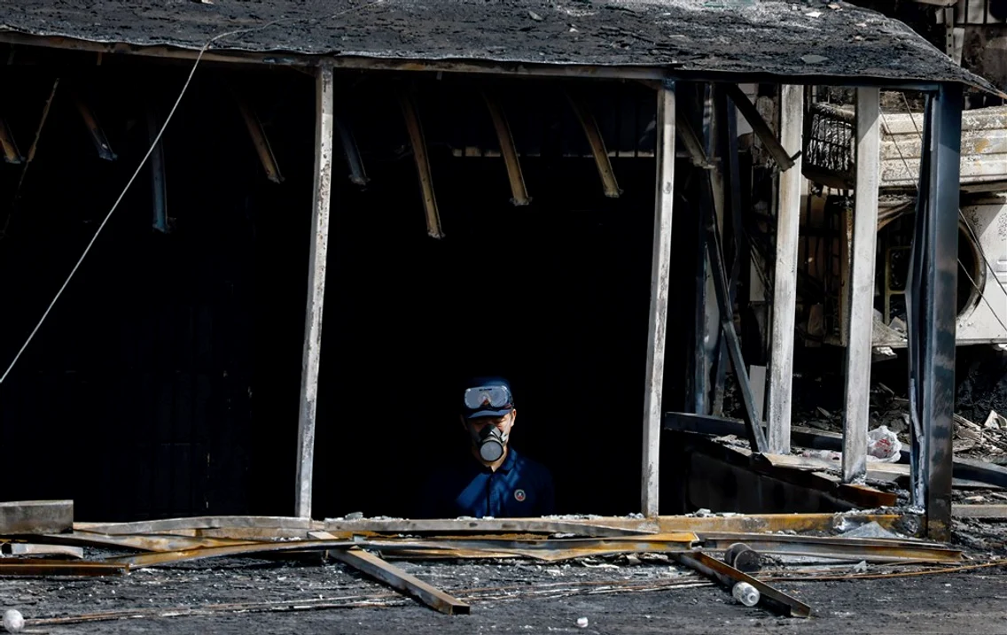 Incendiu la un spital din Beijing Foto EPA EFE jpg