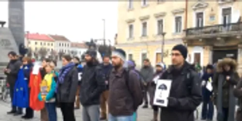 proteste cluj tacute. foto captura video 
