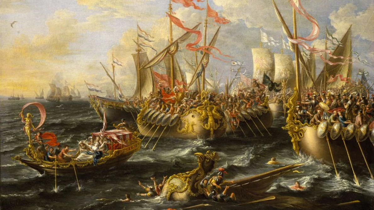 Calendar 2 septembrie: 31 î Hr    Bătălia de la Actium: Victoria decisivă a lui Octavian asupra forțelor reunite conduse de Marc Antoniu și Cleopatra jpeg