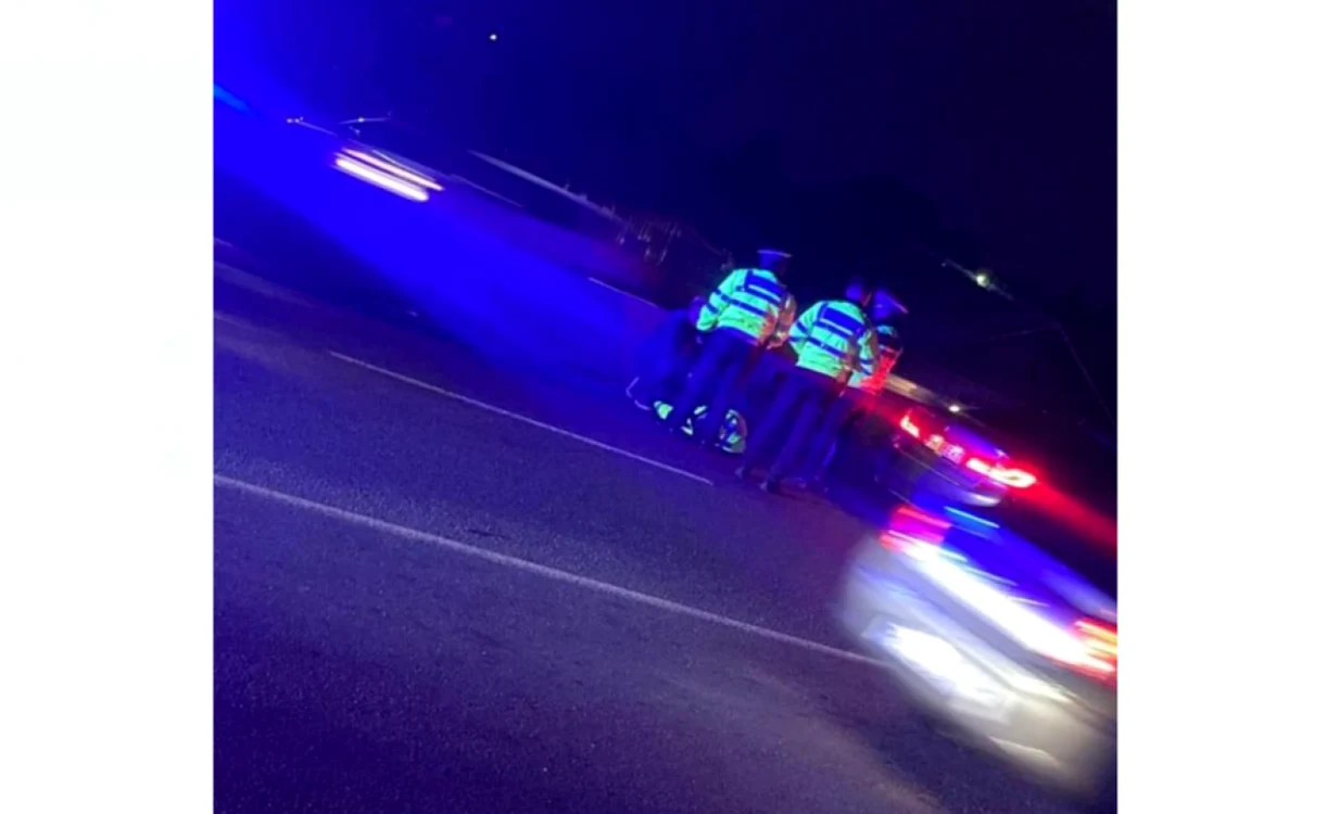 Poliţist de la rutieră accidentat pe DN1 B, în Prahova FOTO Facebook Info Trafic