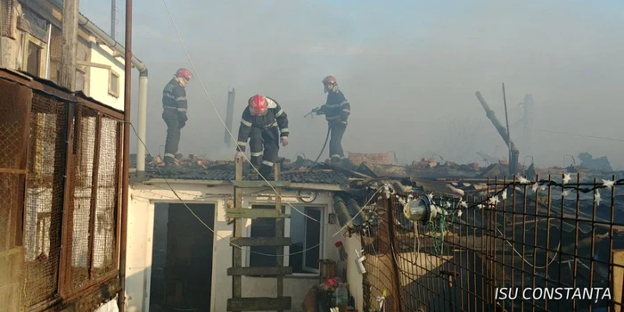 Incendiu la Medgidia FOTO ISU Dobrogea