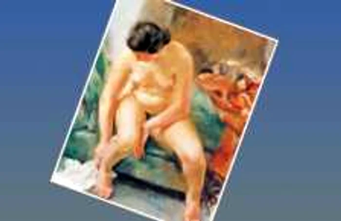 Léon Devos – Femeie făcându-şi toaleta, 1935, ulei pe pânză, 150 X 150 cm, proprietatea statului belgian