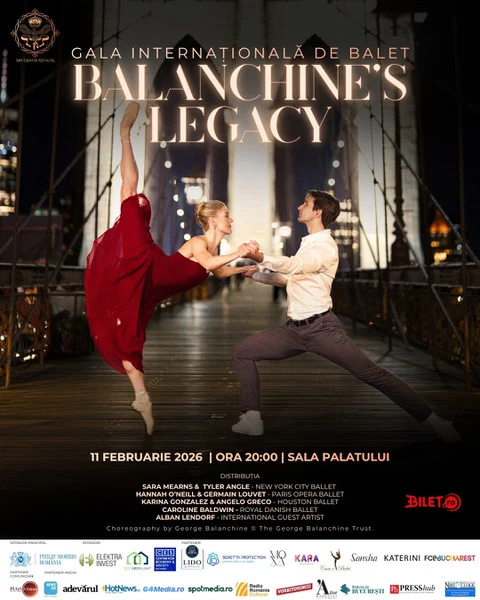 Un cuplu legendar al baletului european vine la București: Virna Toppi și Nicola Del Freo dansează în Gala de Balet Balanchine’s Legacy
