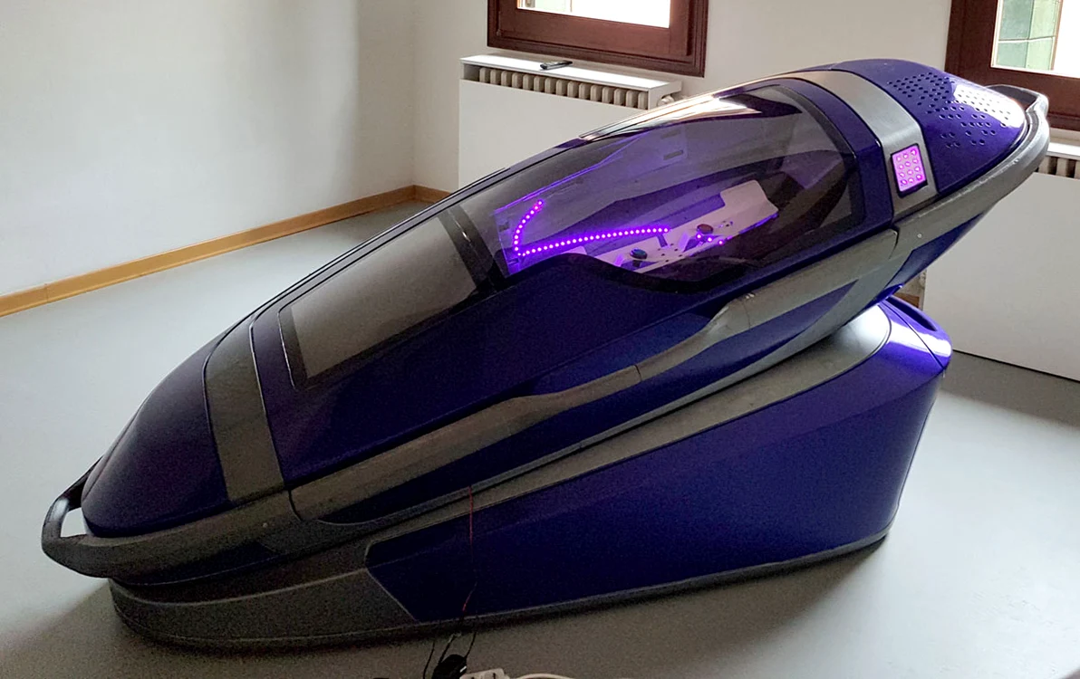 Capsula sinucigasă „Sarco” a fost proiectată sub formă de navă sapațială. FOTO: Ratel
