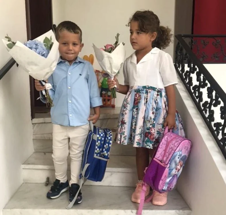 Traian jr. şi Sofia Anais au început grădiniţaFoto: arhivă personală