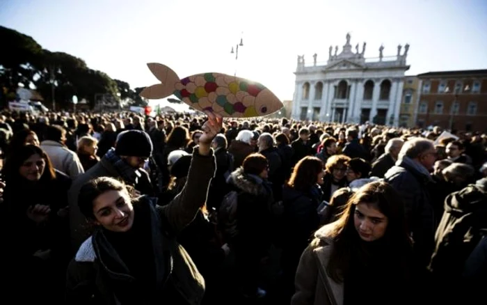 Sardinele protestand la Roma FOTO EPA-EFE