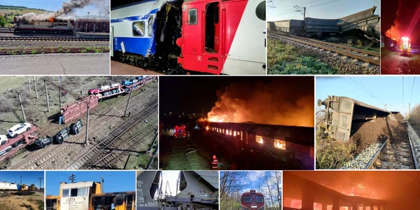 Incidente feroviare produse în România în ultimele luni Foto Colaj