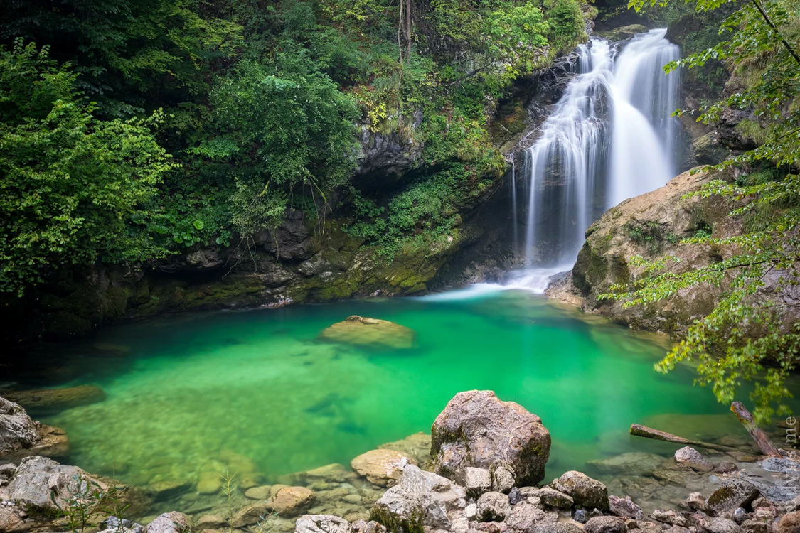 O cascadă din Slovenia
