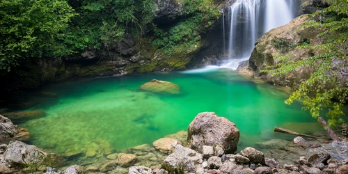 Slovenia Waterfall Sum Vintgar Klamm (43686688490) jpg