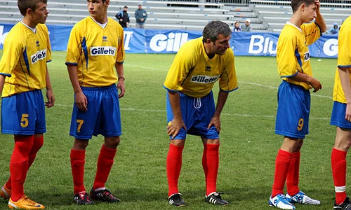 Last photo before the game with Gheorghe Hagi jpg
