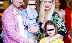 Andreea Bănică, alături de soțul ei, Lucian Mitrea, și cei doi copii, Noah și Sofia  jpeg
