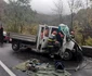 Accident pe Valea Oltului în Brezoi Vâlcea Foto ISU Vâlcea