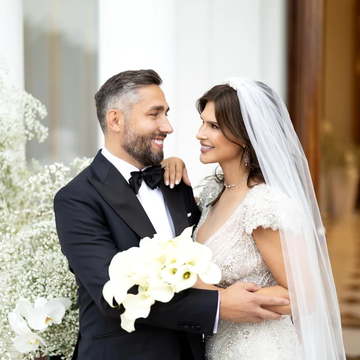 Monica Bârlădeanu a avut două rochii de mireasă la nunta cu Valeriu Gheorghiță foto: Facebook