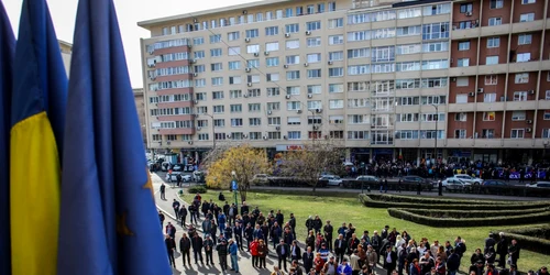 Protest Sala Palatului in timpul congresului psd FOTO Inquam / Alexandru Buşcă