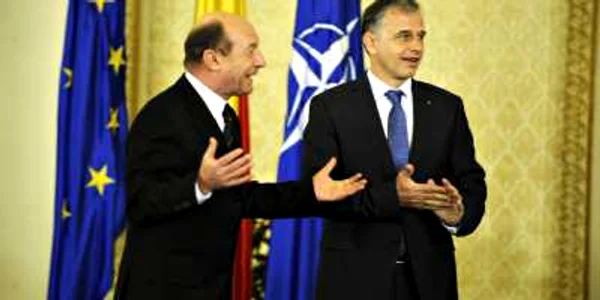 Traian Basescu si Mircea Geoana FOTO Mediafax 