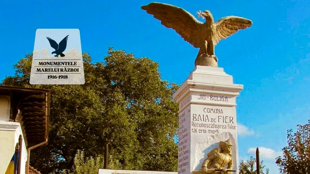 «Monumentele Marelui Război»: Monumentul eroilor din Baia de Fier, județul Gorj / FOTO jpeg