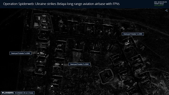 Imagini din satelit cu bombardiere rusești distruse sau avariate FOTO x