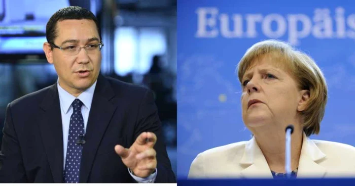 Premierul Victor Ponta îl somează pe cancelarul german Angela Merkel să suţină România pentru aderarea la Schengen   FOTO: Mediafax/AFP