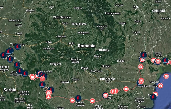 Traseul făcut până acum de Vulpea