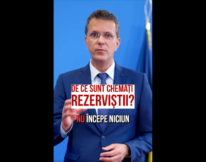 Ionuț Moșteanu explică exercițiile cu rezerviștii, într-un mesaj video publicat online. Facebook