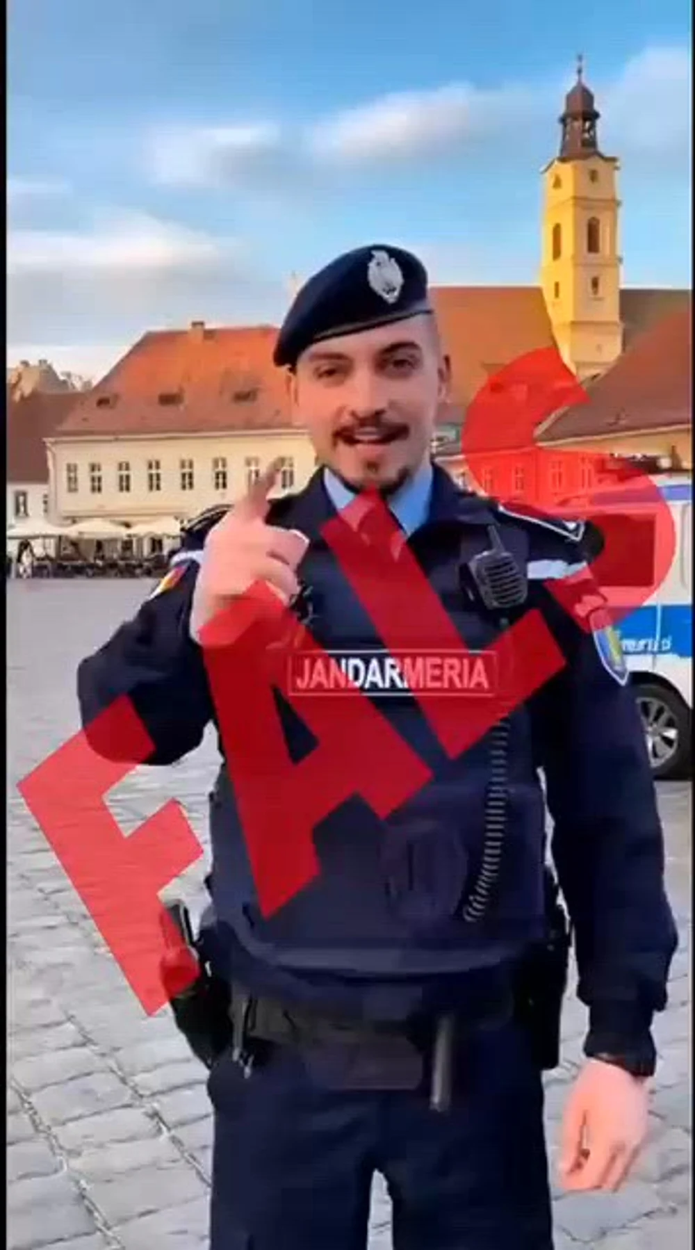 Jandarmeria demontează un videoclip fals cu un jandarm care îl susține pe Călin Georgescu: „O încercare de a dezinforma”