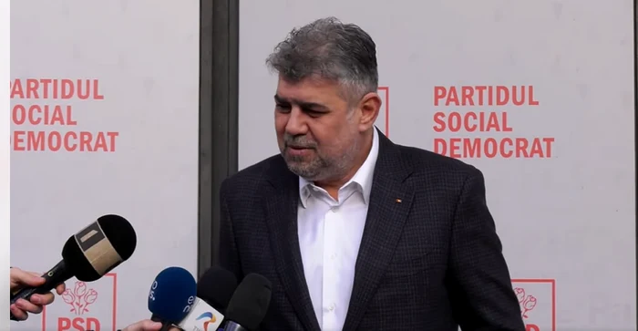 Marcel Ciolacu la sediul PSD. FOTO captură video Facebook