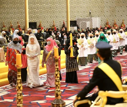 Nunta spectaculoasa ca-n povesti a fiicei sultanului din Brunei, Printesa Fadzillah Lubabul