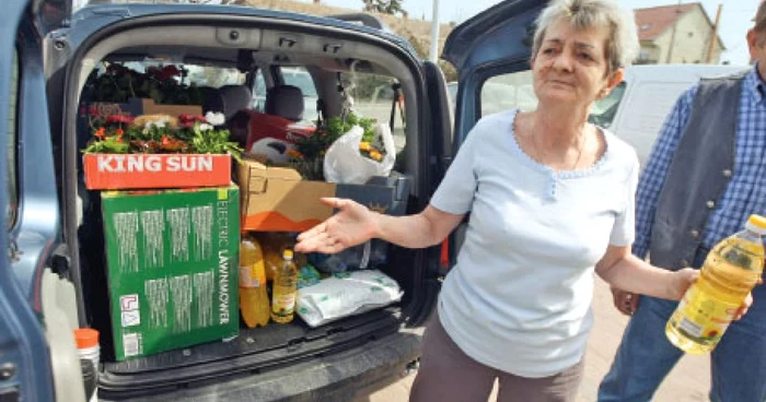 Florica Talpoş şi-a făcut cumpărăturile la un supermarket din oraşul maghiar Mako