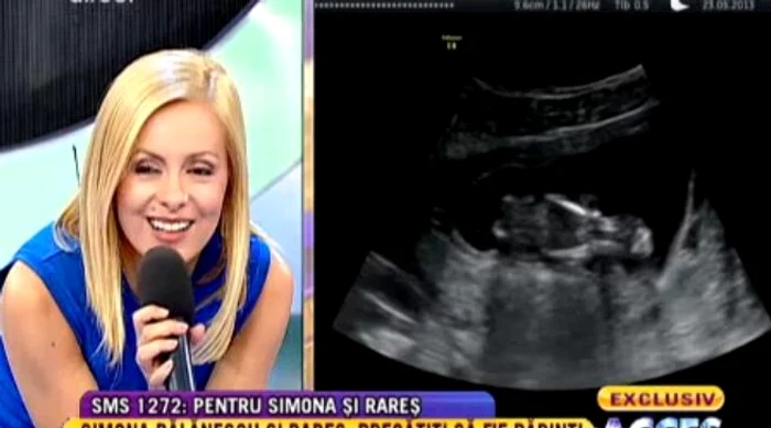 Simona Bălănescu şi Rareş Dragomir vor fi părinţi peste câteva luni. (captură Antena 1)
