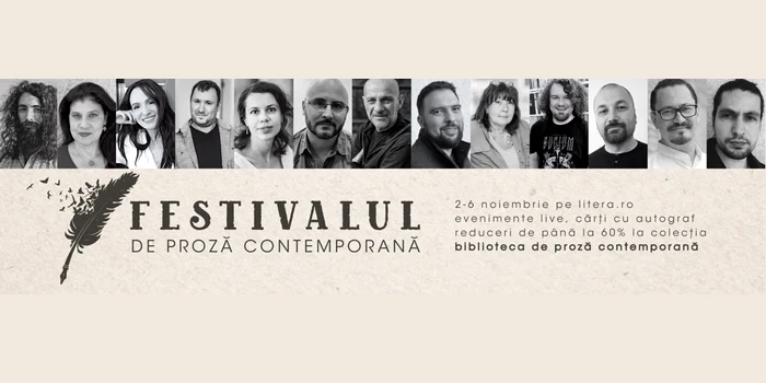 Festivalul de Proză Contemporană în perioada 2 - 6 noiembrie aduce autori cunoscuți