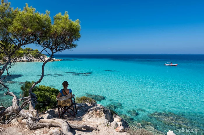 Plaja Mega Portokali, situată în Halikidiki FOTO: Nikana.gr