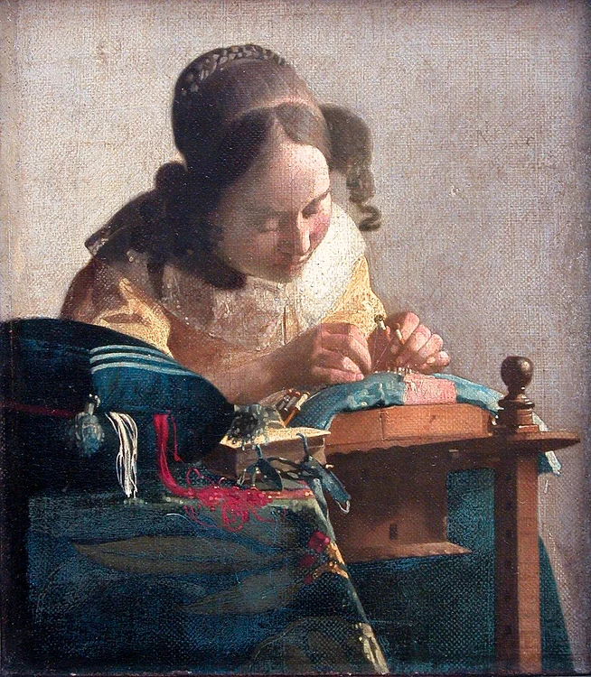 Johannes Vermeer, „Dantelăreasa” (© Muzeul Luvru)