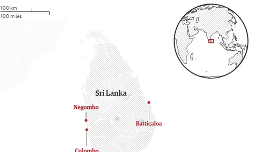 Cele opt explozii au avut loc în Colombo, Batticalao şi Negombo jpeg