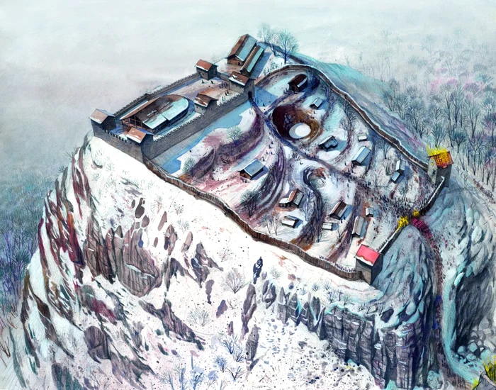 cetatea dacica piatra rosie reconstituire jpg jpeg