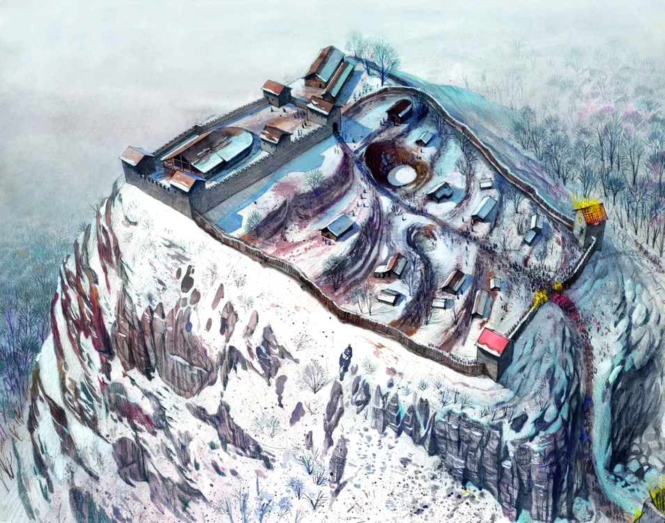 cetatea dacica piatra rosie reconstituire jpg jpeg