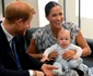 Prințul Harry, Archie și Meghan Markle. FOTO: Profimedia