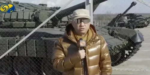 Corespondent de război chinez de partea rusă a conflictului FOTO captură The Guardian