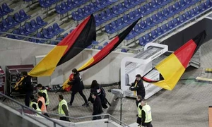 hanovra stadion suporteri germania fotbal foto AP