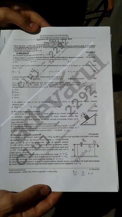 Bac 2015 subiecte