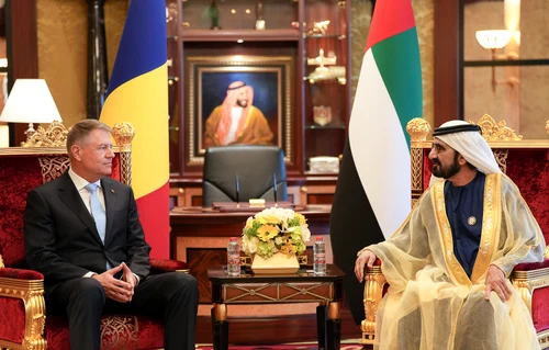 Klaus Iohannis, întrevedere cu vicepreședintele și prim-ministrul Emiratelor Arabe Unite FOTO: Presidency