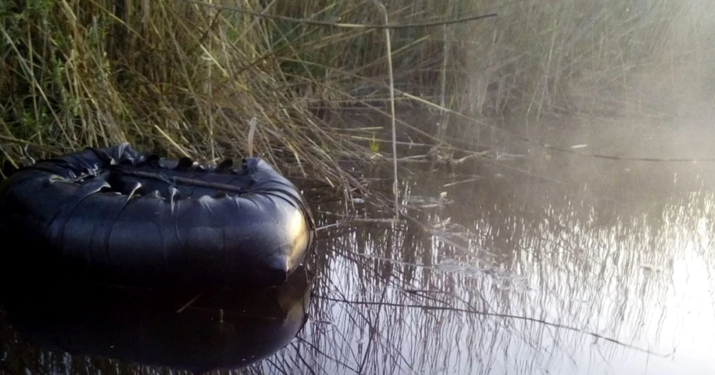 Barca pescarului dispărut în lacul Oltina FOTO ISU Dobrogea