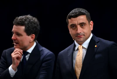 George Simion și Nicușor Dan FOTO Profimedia 