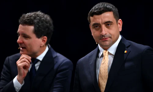 George Simion și Nicușor Dan FOTO Profimedia 