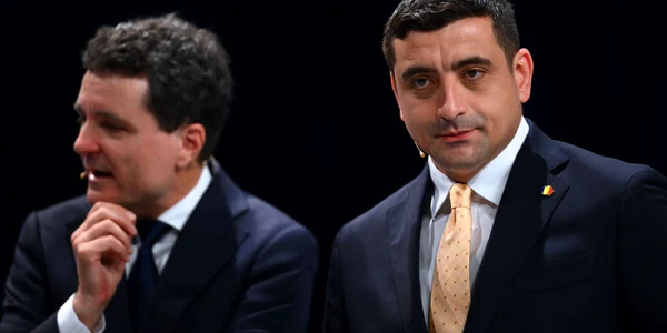 George Simion și Nicușor Dan FOTO Profimedia 