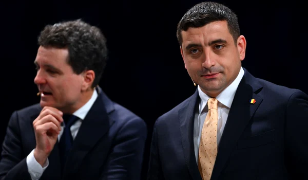 George Simion și Nicușor Dan FOTO Profimedia 