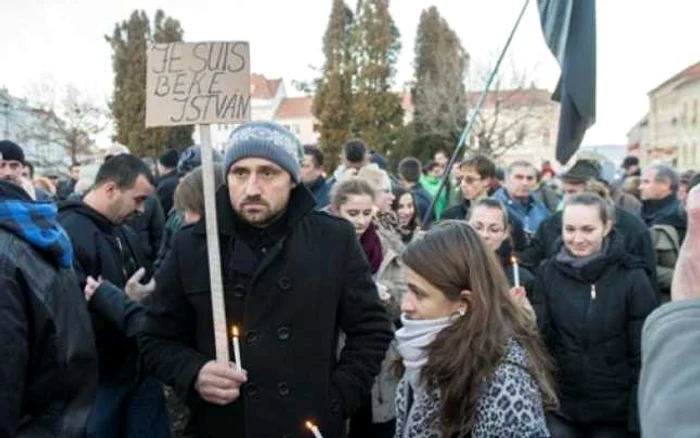 Protest la Târgu Secuiesc în susţinerea presupusului terorist Beke Istvan