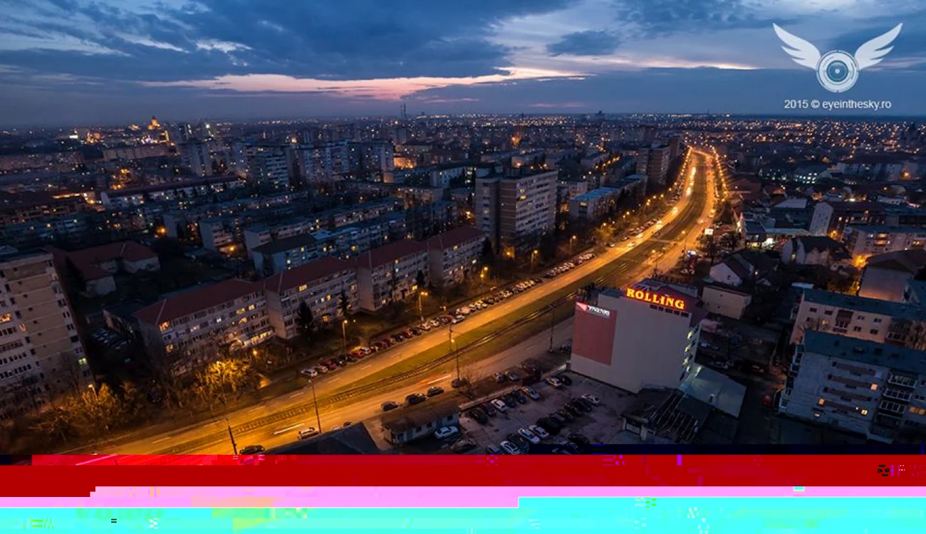 Timişoara noaptea FOTO eyeinthesky.ro