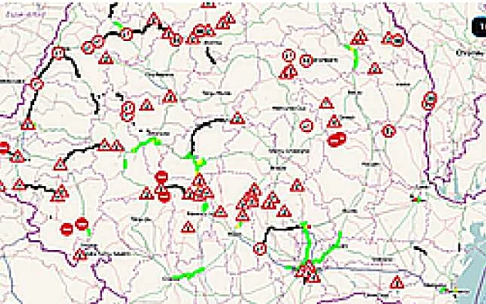 Harta traficului din România, în timp real FOTO www.untrr.ro